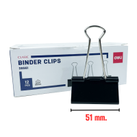 ราคา DELI BINDER CLIPS คลิปดำหนีบกระดาษ ขนาด 15 51mm ใช้หนีบกระดาษเอกสารต่างๆ สะดวกในการรวบรวม บรรจุ 12 ชิ้น (21352500845)