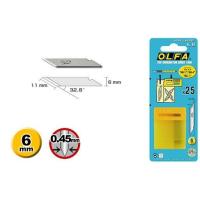 ราคา ใบมีดคัตเตอร์โอฟ่า OLFA KB 6 มม แพ็ค 25 ใบ จำนวน 1 แผง (10907009336)