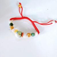 ราคา กำไลหินนำโชค Lucky Jade ด้ายแดงมงคล หินโทนหลากสี (413348137)