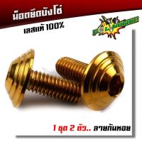 ราคา น็อตยึดบังโซ่ เวฟทุกรุ่น ดรีม คอนโซลก้นหอยทอง 6X10 2ตัว น็อตบังโซ่เวฟ 125 น็อตบังโซ่ น็อตเลส น็อตชุดสี (2245604714)