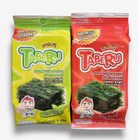 ราคา สาหร่ายย่างกรอบสไตล์เกาหลี ทาเบรุ สาหร่ายเกาหลี Taberu แพค3ห่อ (12575627932)