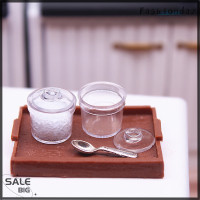 ราคา ขวดเครื่องเทศเครื่องปรุงรสขวดน้ำตาลขนาดเล็กสำหรับบ้านตุ๊กตา1 12 2ชิ้นพร้อมฝาปิดอุปกรณ์ตกแต่งห้องครัว (21031543892)