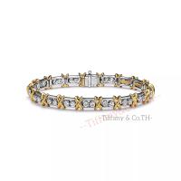 ราคา สร้อยข้อมือ Tiffany Co Schlumberger 36 ชิ้น 18k Gold Diamond Stone สร้อยข้อมือออกแบบแบรนด์หรู Tiffany Co Schlumberger Bracelet (21904382752)