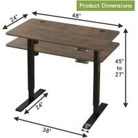 ราคา Mxtark 28 63 inches 1 6M Electric Standing Desk Dual Motor Desk Height Adjustable Stand Desk Adjustable Desk WIth Wheels (21674112771)