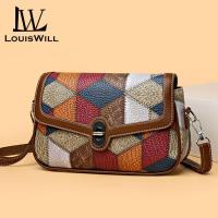 ราคา LouisWill กระเป๋าผู้หญิง PU สะพายข้างกระเป๋ากระเป๋าสะพายไหล่สไตล์โบฮีเมียนลวดลายสร้างสรรค์บรรจุได้เยอะแบบประกบกันสีตัดกันพิมพ์ลายย้อนยุคสายคล้องไหล่ใส่สบายมีซิปกระเป๋าด้านใน (21900558326)