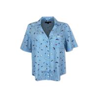 ราคา Hybrid Shirt Women ไฮบริดเสื้อเบราส์ผู้หญิง สีฟ้า Blue WB 244 BU (21898596761)