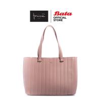 ราคา Bata บาจา ยี่ห้อ Prive กระเป๋าสะพายไหล่ กระเป๋าถือ Shoulder Bag ใส่เอกสารได้ สำหรับผู้หญิง รุ่น Anna สีชมพู 9045123 (10700990092)