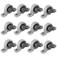 ราคา 12Pcs KP08 Pillow Block Mounted Ball Bearing Diameter 8mm Bore Zinc Alloy Pillow Block Bearing (12995571952)