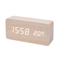 ราคา Wooden Digital Alarm Clock LED Alarm Clock with Temperature Desk Clocks for Office Bedside Clock (20046530099)