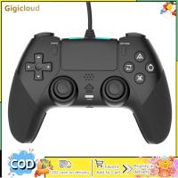 ราคา จอยควบคุมเกมควบคุมสาย Usb เข้ากันได้กับแผ่นเกมจอยสติ๊ก PS4ที่มีฟังก์ชันการสั่นสะเทือน6แกน (21257472500)
