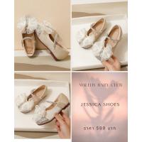 ราคา รองเท้าเด็กออกงานผ้าซาติน นุ่ม ใส่สบาย งานตัดเย็บแบบพรีเมียม Jessica Shoes (21457559754)