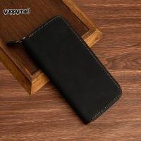 ราคา กระเป๋าสตางค์หนังแท้ ใบยาว รุ่นซิปรอบ หนังวัวแท้ 100 ใส่โทรศัพท์มือถือได้ กระเป๋าผู้ชาย หนังอย่างดี ผลิตจากโรงงานไทย (21535257786)