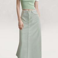 ราคา Closet Crush กระโปรงยาวทรงสอบ สีเขียว (21784276552)