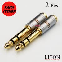 ราคา 2 ชิ้น แจ็คแปลง 6 35 เป็น 3 5 มม Liton USA Gold Plated Jack 6 35 mm Male to 3 5 mm Connector Female Stereo Audio Adapter (9221209879)