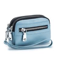 ราคา SC INT Mall Genuine Leather Women Mini Wallet Double Zipper Coin Purse Cute Small Clutch Bag Luxury Designer Multi Functional Card Holder (20118302598)