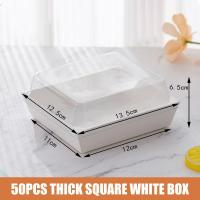 ราคา กล่องเค้ก แพค 50ใบ กล่องใส่แซนวิช กล่องขนม กล่องคราฟ ฝาใส กล่องใส่ขนม กล่องกระดาษฝาใส กล่องเค้กฝาใส กล่องขนมฝาใส (21550249702)