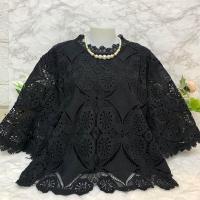 ราคา เสื้อลูกไม้แขนกระดิ่งลายดอกเหลี่ยมสวยๆ ไซส์สำหรับสาวอวบจร้า (21709435531)