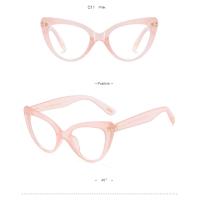 ราคา ทรงแคทอายผู้หญิงแว่นตาเลนส์ใสกรอบสายตาสายตาสั้นขนาดใหญ่แว่นตาแฟชั่น INS (9134916484)