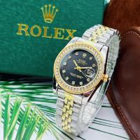 ราคา นาฬิกาข้อมือผู้หญิง แบรนด์หรู ประดับเพชรรอบเรือน มีวันที่ หน้าปัด 30 มม พร้อมกล่องกระดาษแบรนด์ (21614040494)