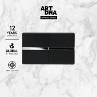 ราคา ART DNA รุ่น C6 Frameless Switch 2 GANG สีดำ ปลั๊กไฟโมเดิร์น ปลั๊กไฟสวยๆ สวิทซ์ สวยๆ switch design (1421944586)