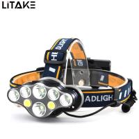 ราคา หลอดไฟแรงสูงชาร์จได้ในลูเมน Usb ไฟฉายคาดศีรษะ Led 8หลอด Cob สำหรับไฟสำหรับตกปลาตอนกลางคืนกลางแจ้งไฟฉุกเฉิน (19471323051)