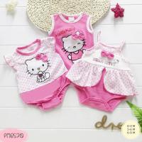 ราคา ชุดเด็ก set บอดี้สูท Bodysuit 3 ตัว ลาย คิตตี้ ลายจุด (12653132760)