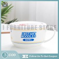 ราคา I Furniture store ถ้วยเซรามิก ชาม ลายnoodles มาม่า ถ้วยใส่มาม่าพร้อมฝา เข้าไมโครเวฟได้ (21696276509)