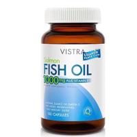 ราคา Vistra Salmon Fish Oil 1000MG วิสทร้า ผลิตภัณฑ์อาหารเสริม น้ำมันปลาแซลมอน 1000 มก 100 เม็ด (18325450418)