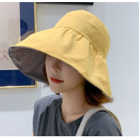 ราคา หมวกปีกกว้างสำหรับผู้หญิงหมวกบังแดดพับเก็บได้สำหรับกิจกรรมชายหาดและกิจกรรมกลางแจ้งหมวกทรงถังปีกกว้างสำหรับการป้องกันรังสียูวีและผ้าคลุมหน้า (21443709392)