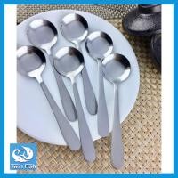 ราคา ช้อนซุปคาว ช้อนตักซุป ช้อนตักแบ่ง ช้อนกลาง หนา 2 0 มม หลุมช้อนลึก แข็งแรง 6 ชิ้น ชุด Twin Fish 48 (397478150)