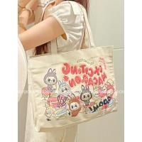 ราคา กระเป๋าสะพายข้างlabubu กระเป๋าผ้า กระเป๋าขนาดใหญ่ พร้อมส่ง (21861366350)