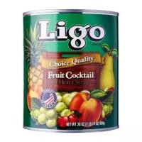 ราคา Ligo Fruite Cocktail Peach Halves Mandarin Orange in light syrup ลิโก้ ผลไม้ในน้ำเชื่อม พีช ส้ม ในน้ำเชื่อม (12498315364)