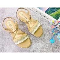 ราคา ใหม่ รองเท้าแตะรัดส้น แบบสวมและหนีบ สไตล์วัยรุ่น แนววินเทจ สินค้าพร้อมส่ง (21429293884)