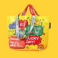 ราคา Smile พร้อมส่ง กระเป๋าช้อปปิ้ง สีสันสดใส Shopping bag กระเป๋ากระสอบ ถุงอีเกีย กระเป๋าอีเกีย กระเป๋า IKEA ถุงกระสอบ กระเป๋าสะพายข้าง (21656558003)