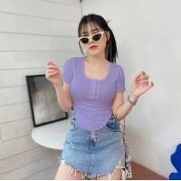 ราคา เสื้องานไหมพรมผ้าร่อง ดีไซน์เก๋ แต่งกระดุมช่วงอก (21753560321)