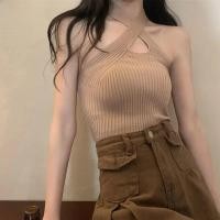 ราคา เสื้อผ้าผู้หญิงสไตล์เผ็ดเซ็กซี่เสื้อท่อนบนเปิดหลังคอเชือกแขวนคอสีชมพูฤดูร้อนเสื้อสายเดี่ยวคล้องคอ (21710968469)