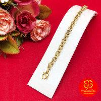 ราคา สร้อยข้อมือทองเหลืองลายโซ่เกลียว ความยาว 7 นิ้ว งานทองเหลืองแท้ งานดิบไม่ได้ชุบ ทองเหลืองโบราณ (21682077862)