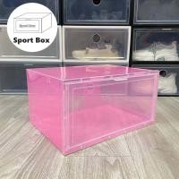 ราคา กล่องรองเท้าฝาข้าง กล่องเก็บของ แบบฝาข้าง กล่องอเนกประสงค์ ฝาเปิด ปิด พร้อมรูระบายอากาศ วางซ้อนต่อกันได้ (15698499552)