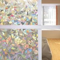 ราคา สติกเกอร์เคลือบด้านแบบไฟฟ้าสถิตปราศจากกาวขนาด45ซม 200ซม 3D ใช้เลเซอร์สีหินใสสติกเกอร์กระจกทึบแสงแนะนำ (21164394236)