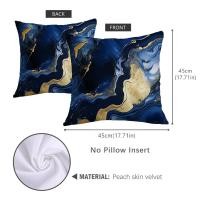 ราคา ปลอกหมอนอิงลายหินอ่อนสองด้านขนาด45X45ซม หมอนอิงลายหินอ่อนสีฟ้าครามเรขาคณิตปลอกหมอนผิวพีชแบบตกแต่งโซฟาทันสมัย (20935872736)