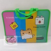 ราคา แฟ้มกระเป๋าหูหิ้ว ซิปรอบ ลายการ์ตูน ขนาดA4 คละลาย (17483707331)