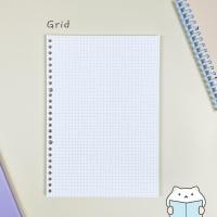ราคา กระดาษรีฟิล DIY สมุดโน๊ตเติมไส้ Refillable Notebook Refill Paper A4 B5 A5 Grid Dot Line Blank Cornell by mimisplan (18791245048)