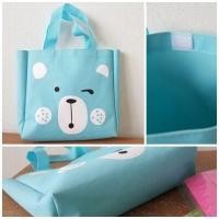ราคา 1ใบ กระเป๋าผ้าน้องหมีสุดน่ารัก กระเป๋าผ้า 600D กระเป๋าผ้าเอนกประสงค์ มีติดตีนตุ๊กแก (8635035511)