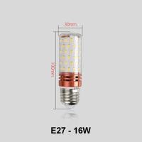 ราคา โคมไฟ LED ข้าวโพด E14 E27 12W 16W 220V แข็งแรง3000K 4000K 6000K E27 E14ขั้วหลอดไฟไฟฉุกเฉินบ้าน (20992297707)