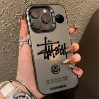 ราคา สำหรับ IPhone 15 Pro Max 11 13 14 12 Pro 7 8 Plus XS Max X XR SE2022แฟชั่นโลโก้ Stussy Graffiti Fax IMD Matte ฝาแข็ง (21845942023)
