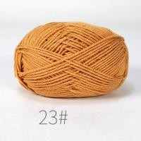 ราคา เสื้อสเวตเตอร์ถักถักผ้าฝ้ายสีขาวนม4ply 50กรัมงานหัตถกรรมเสื้อกันหนาวกำมะหยี่ใยหนา DIY (20935895026)