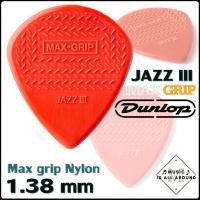 ราคา Pick Dunlop รุ่น JazzIII Max grip Nylon 1 38 mm Made in USA (8905472768)