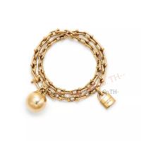 ราคา Tiffany Co Tiffany 18k สร้อยข้อมือขนาดเล็กสีเหลือง กุหลาบ ทองคำขาวสร้อยข้อมือออกแบบแบรนด์หรู (21576155901)