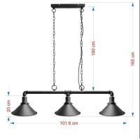 ราคา HEIKESZ โคมไฟสร้อยคอพร้อมจี้แฟชั่นน้ำสำหรับอเมริกาแบบย้อนยุคโคมไฟห้องรับประทานอาหาร กาแฟในห้องนั่งเล่นร้านค้าสำหรับติดบาร์ไฟ Led โคมไฟระย้าสไตล์อุตสาหกรรมสำหรับห้องนอนกลางคืนโคมไฟห้องสวยงาม (212569216