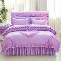 ราคา ชุดผ้าปูที่นอน ผ้าปูเตียง เนื้อผ้า Cotton 100 ขนาด 5 และ 6 ฟุต ผ้าปูที่นอนเจ้าหญิง ชุดผ้าปูงานแต่ง 4 ชิ้น ปลอกหมอน 2 ใบ ผ้าปูที่นอน 1 ผืน ปลอกผ้าห่ม 1 ผืน รุ่น P01 (1855222498)